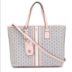 Tory Burch Tote - pink and gray
